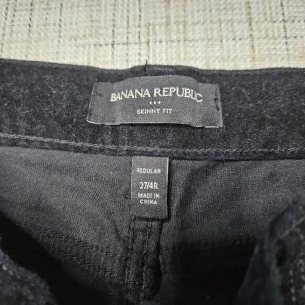 Banana Republic Womens Black High Rise Corduroy Skinny Pants Size‎ 27